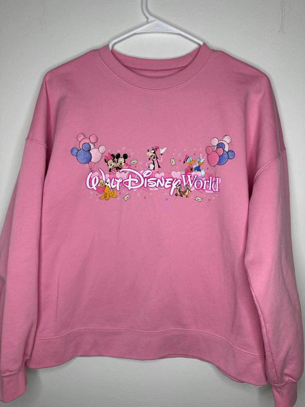 Disney Parks Mickey and friends, pink sweatshirt